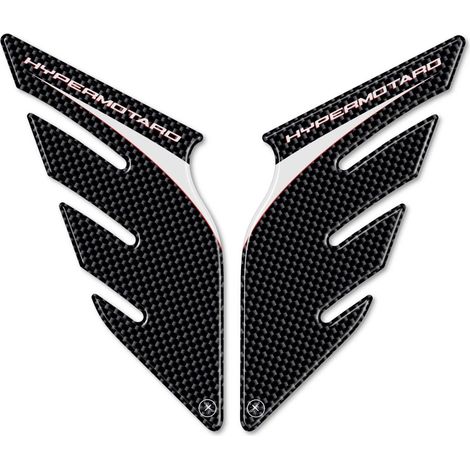 ADESIVI 3D PROTEZIONI LATERALI compatibili per MOTO DUCATI HYPERMOTARD 2007-2012 (1/2)
