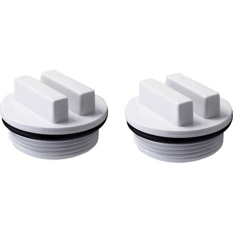 Set mit 2 SP1022C Gewindeablaufstopfen für Whirlpools und Pools mit O-Ringen zum Schutz im Winter, passend für die meisten Pentair-Poolablaufstopfen (bl). (1/4)