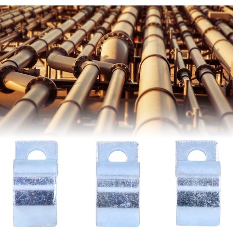 Collier de serrage en acier inoxydable 304 pour tubes d'instruments, collier de serrage de type P à fixation unilatérale, collier de serrage à un trou, 20 mm (1/5)
