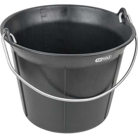 Schwarz Kunststoff-Mauersack mit Ösen – 11L (1/2)