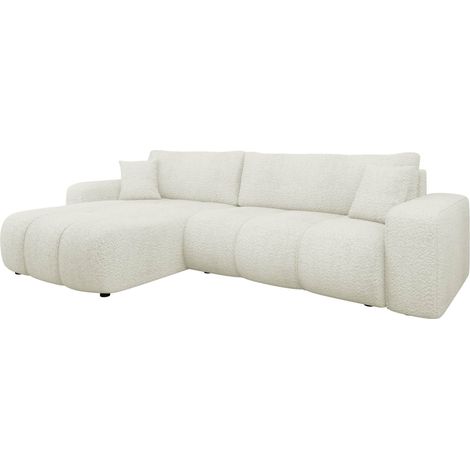 Sofá rinconero Comfivo Laurus I, Coral 15, Función de descanso, Almacenaje, 274x145x82cm, 0
