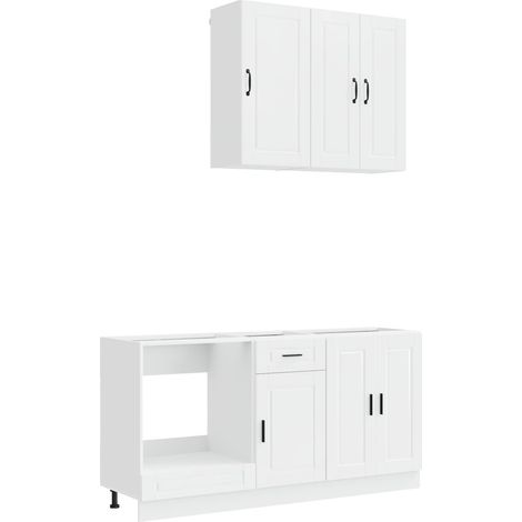 Kitchen Unit PORTO 5 pcs High Gloss White Engineered Wood vidaXL (1/5)