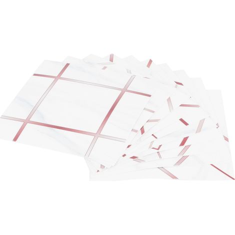 Lot de 10 autocollants muraux 3D pour carrelage de cuisine, imperméables et résistants à l'huile.