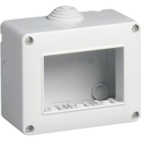 Cassetta 3 Moduli da Parete Esterna Idrobox IP40 Compatibile Vimar Plana - TOT