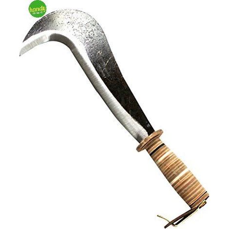 Roncola solita con manico cuoio 28 cm