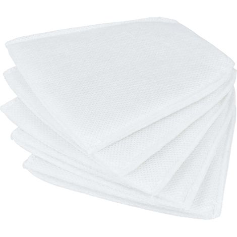 vhbw 5x Filtres fins compatible avec Makita CL070DS  CL100, CL100D, CL100DZX, CL106, CL106D, CL183, CL183D, DCL180 aspirateur - Filtre en toison blanc (1/5)