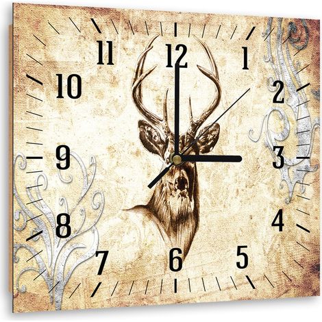 Orologio da parete, Cervo in seppia - 40x40 (1/5)