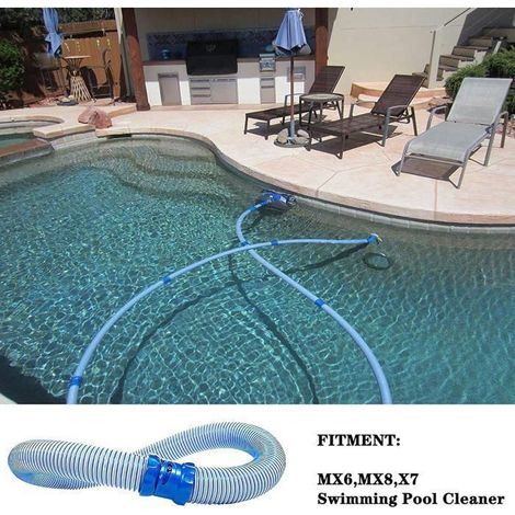 MX8 Sections de Tuyaux Twist Lock, 1m, pour Robots Nettoyeurs de Piscine Hydrauliques,Bleu (1/5)