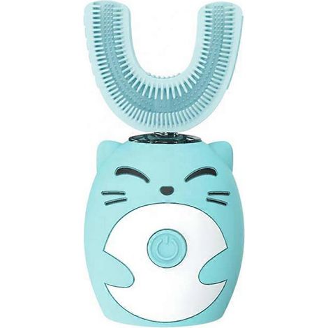 Brosse à dents électrique pour enfants en forme de U, brosse à dents pour bébé, poils souples -- (1/5)