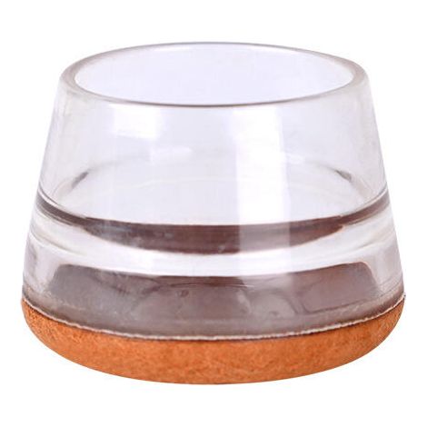 Juego de 12 protectores para patas de sillas y taburetes (aptos para patas de 3 cm a 3,6 cm, transparentes) (1/5)