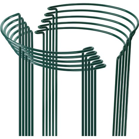 Supports de Plantes de Jardin 25 x 40 cm Lot de 10 Tuteurs pour Plantes de Métal Demi Rond Cages Anneaux Support D D intérieur (1/5)