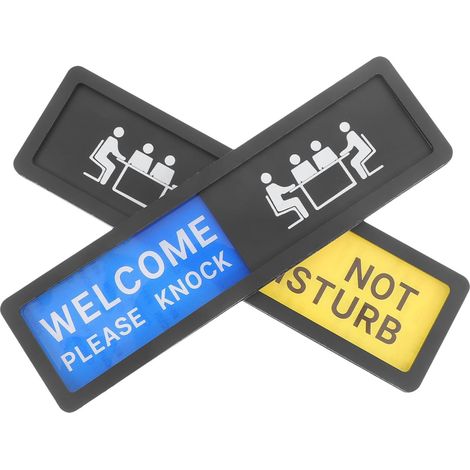 Panneaux de Porte Lot de 2 « Ne Pas Déranger » en Acrylique Installation Facile, Usage Pratique pour Bureau pour Salle de Réunion ou Bureau Professionnel (1/5)