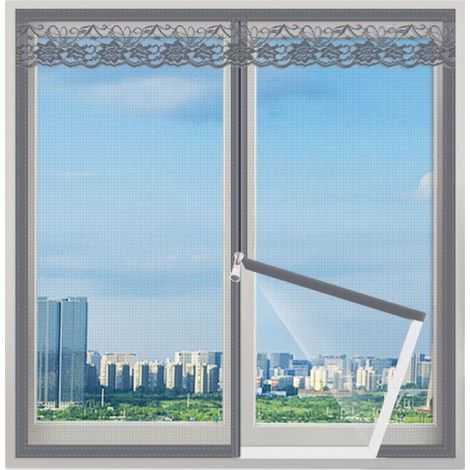 Self-adhesive mosquito net with Velcro closure, DIY insect screen for home use, 120 x 120 cm (1/4)