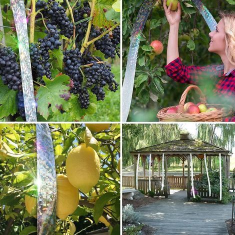 110m4.8cm Bird Repellent Tape Bird Repellent Tape Bird Repellent Tape Scarecrow Garden Reflective Birds Trap Repelling Birds Scarer (1/4)