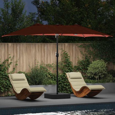 Garden Parasol Terracotta 385 x 209 x 244 cm Fabric vidaXL (1/5)