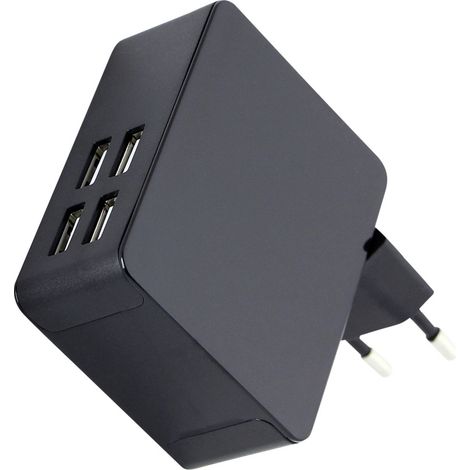 HN Power HNP36-4USB USB Ladegerät 36 W 4x USB-A Schwarz Innenbereich