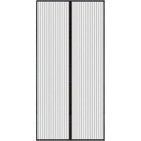 Ineasicer Moustiquaire Porte Magnétique 80x210cm Bande Adhésive Fermeture Automatique Maille Ultra Fine Installation sans Outil Facile pour Enfants et Animaux de Compagnie, Noir (1/5)