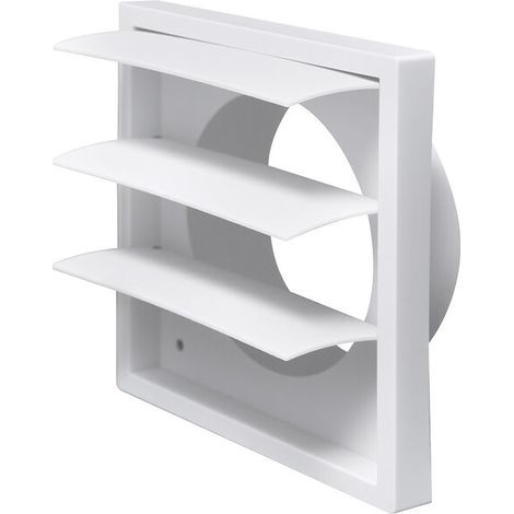 Grille de ventilation carrée - avec clapet anti-retour - pour sortie de ventilateur d'extraction - pour conduit de 200 mm (1/5)