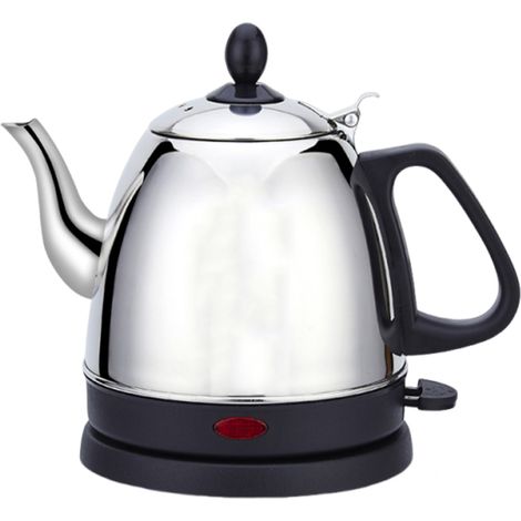 1 Bouilloire électrique,Acier inoxydable,Chauffage rapide 5 min,Arrêt automatique,Voyant LED,Bec col de cygne,Cuisine (1/5)