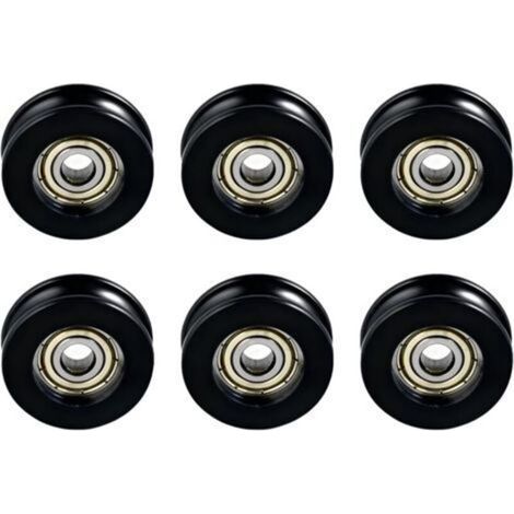 6 PièCes Roulette Porte Baie Vitréee Coulissante, Roulettes Rechange Pour Porte Moustiquaire, Coulissante Douche Accessoires, Pour Stores, Tiroirs, Portes En Aluminium, Armoires, 5×20×7mm (1/5)