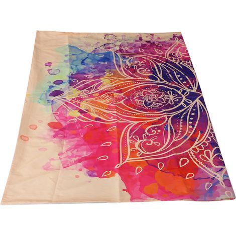 Parure de lit bohème imprimée (housse de couette et taie d'oreiller) - 200 x 200 cm / 78,7 x 78,7 pouces (1/5)