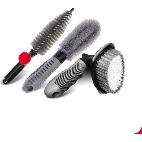 Brosse pour jantes, brosse douce pour voiture, brosse fermée pour pneus, brosse de détail professionnelle, brosse pour jantes, brosse pour enjoliveurs, ensemble de trois pièces (1/5)