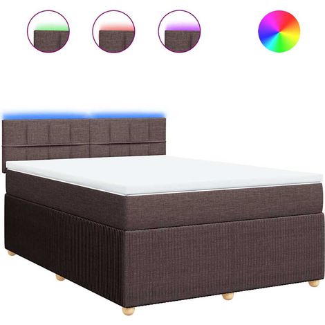 Maison Exclusive - Boxspringbett mit Matratze Dunkelbraun 140x200