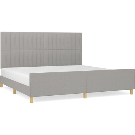 Maison Exclusive - Giroletto senza Materasso Grigio Chiaro 200x200 cm Tessuto (1/5)