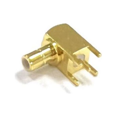 Connecteur coaxial RS PRO Femelle à angle droit, raccordement A sertir 50O Montage sur CI ( Prix pour 1 )