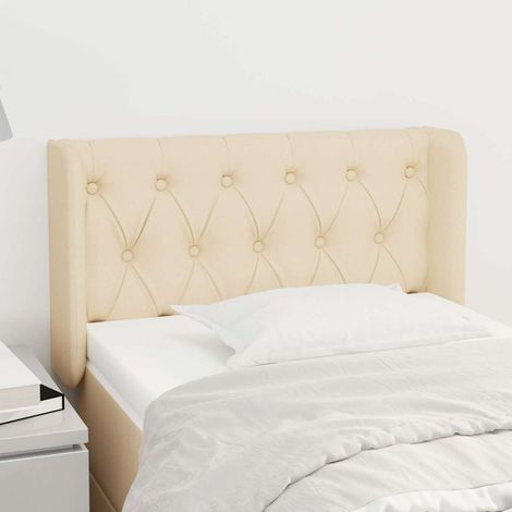 vidaXL Cabecero de tela color crema 83x16x78/88 cm (1/5)