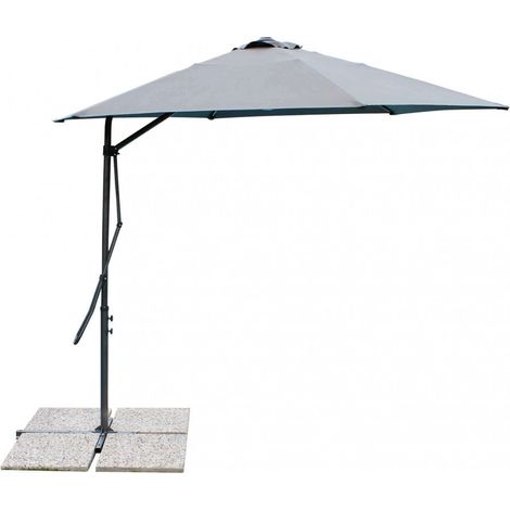 Ombrellone da Giardino Zenith Decentrato 2x3 m in Acciaio Grigio (1/3)
