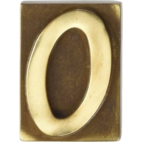 VUMME SRL - NUMERO CIVICO IN OTTONE FINITURA BRONZATA N. 0 (1/2)