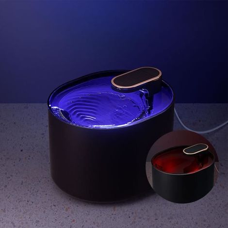 Shipenophy Fontaine d'eau pour animaux de compagnie Fontaine d'eau automatique pour animaux animalerie conditionneur Bleu violacé (1/4)