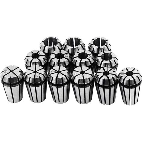 Lot de 13 colliers de serrage ER11, mandrin de serrage ER11, support de serrage à ressort ER11 de 1 à 7 mm pour outil de gravure et de fraisage (1/4)