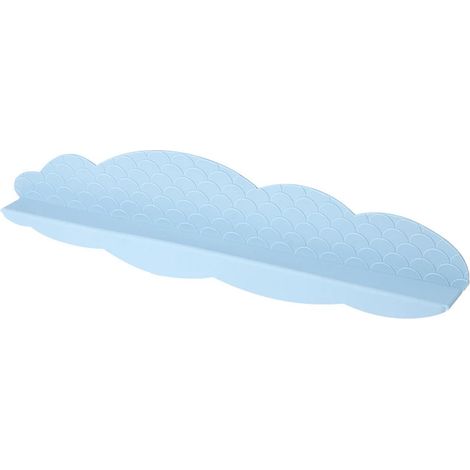 Protection anti-éclaboussures en silicone pour évier avec ventouse, motif nuages bleu clair (1/5)