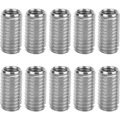 Lot de 10 inserts filetés mâle femelle en acier inoxydable – Filetage M6x1.0 mm et M8x1.25 mm – Outil de réparation pour filetage endommagé (1/5)