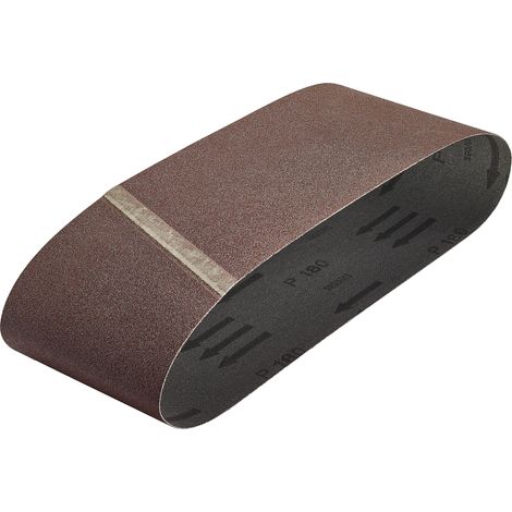 wolfcraft - Lot de 3 Bandes Abrasives pour Bois et Métal, pour Ponceuse à Bandes - Dimensions 75 x 533 mm - Grain 180 - réf. 1923000 (1/5)