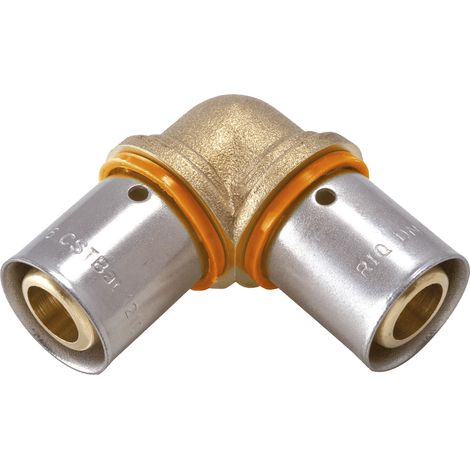 QUICK PLOMBERIE Raccord coudé 90° à sertir laiton D.20 pour tube en per