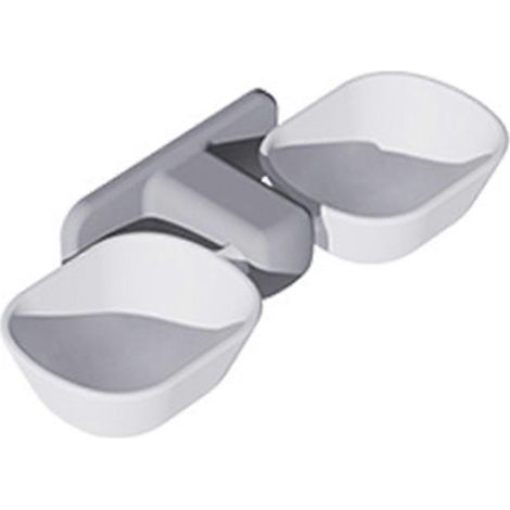 Gamelle suspendue pour chien, double gamelle détachable, imitation porcelaine épaisse, anti-déversement pour animaux de compagnie. (1/4)