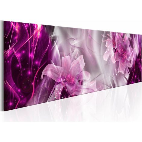 Tableau flammes violettes - 135 x 45 cm (1/4)