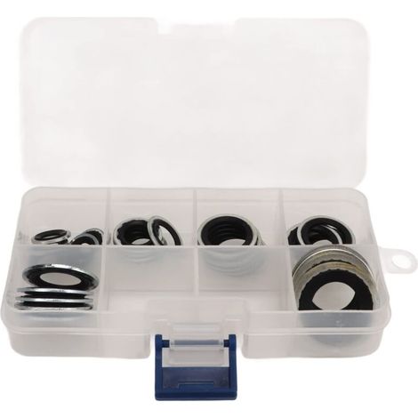 Zoternen Lot de 30 joints d'étanchéité pour climatisation, kit de joints pour compresseur de climatisation avec boîte de rangement transparente, universel, portable et léger pour voiture (1/5)