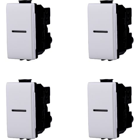 gloca 4er-Set 1P Axial-Taster 16A 220V Kompatibel mit Matix-Serie