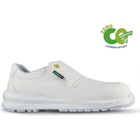Scarpe Antinfortunistiche UPower Cliff S2  Green Line Bianca 40