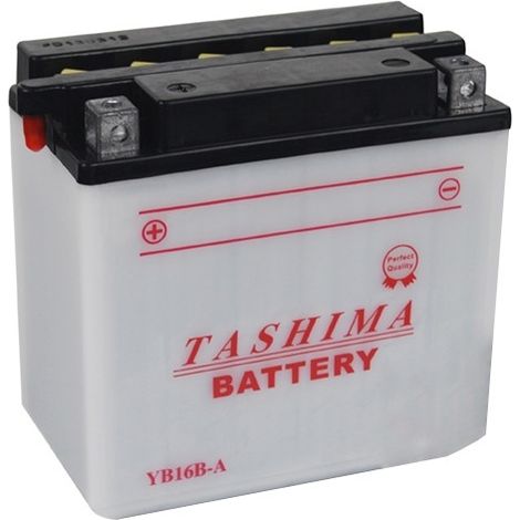 Batterie Plomb Tashima Renforcée 12v, 16a. L: 160, L: 90, H: 161mm, + à Gauche Pour Motos. (livrée Avec Acide Séparé). - Batteri