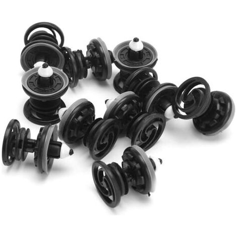 Ahlsen Lot de 10 clips de fixation pour garniture de portière de voiture compatibles avec Passat Golf Audi par
