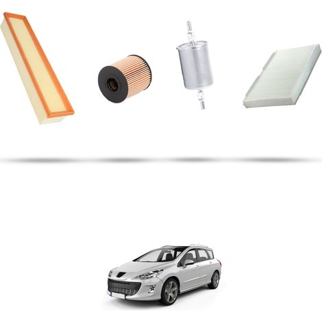 Kit tagliando 4 filtri compatibile con Peugeot 308 1.6 82kw Dal 2009 (1/5)
