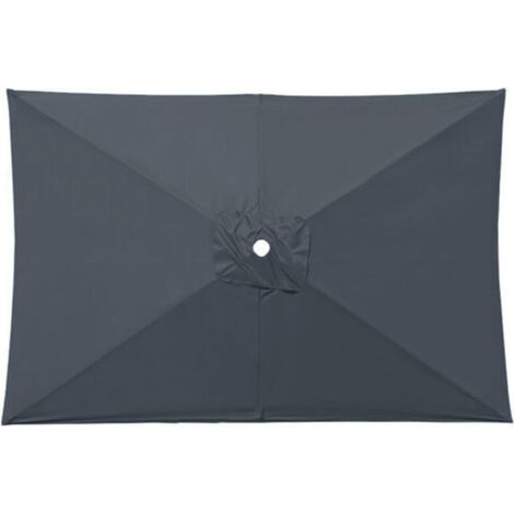 Toile de Parasol Rectangulaire, Housse de Remplacement pour Parasol Extérieur, Parasol de Jardin Anti-UV et Imperméable, Protection Solaire et Pluie, Remplacement de Toile de Parasol(2X2M,Gris) (1/5)