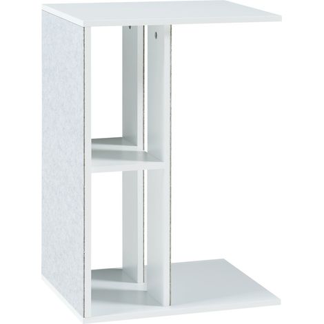 Mesa auxiliar con rascador para gatos 58 x 40 x 30 cm blanco 030010896 (1/4)