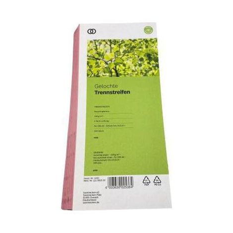 Soennecken Trennstreifen oeco 1410 10,5x24cm rosa 100St. (1/4)