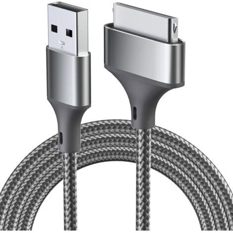 Pair Phone 4S Câble, Cable USB Câble 30 Broches, Fil tressé en nylon de 100 cm de large Compatible avec Phone 4 4s, Phone 3G 3GS, Pad 1/2/3, Pod Touch 4/3/2/1, Pod Classic 3/2/1